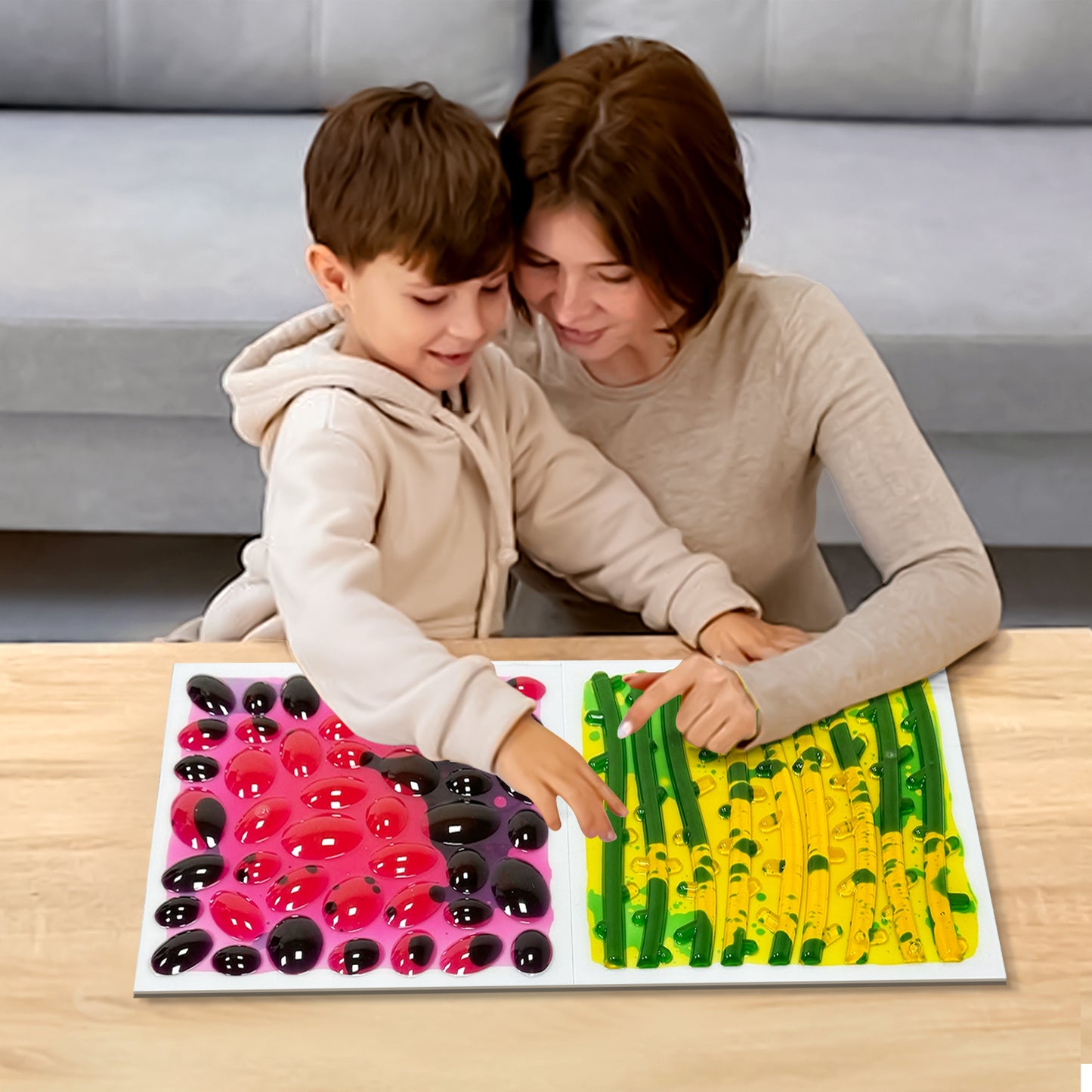 Textured Liquid Sensory Mats - set of 6